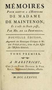 Mémoires et lettres de Madame de Maintenon by Laurent Angliviel de la Beaumelle