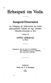 Bṛhaspati im Veda by Strauss, Otto