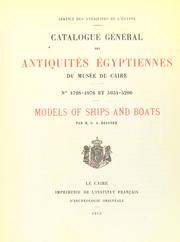 Cover of: Models of ships and boats by George Andrew Reisner
