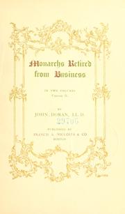 Cover of: Monarchs retired from business. by Doran Dr.