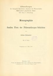 Cover of: Monographie der fossilen Flora der Pithecanthropus-Schichten by Julius Schuster