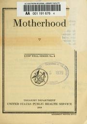 Cover of: Motherhood.