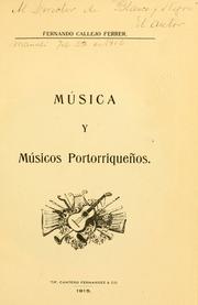 Cover of: Música y músicos portorriqueños by Fernando Callejo Ferrer