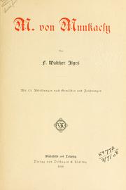 Cover of: M. von Munkacsy.