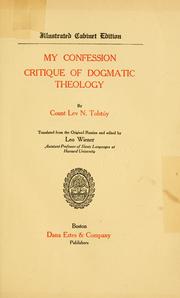 Cover of: My confession: Critique of dogmatic theology