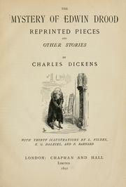 Cover of: The mystery of Edwin Drood | Charles Dickens