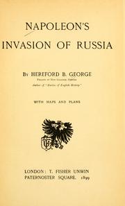 Cover of: Napoleon's invasion of Russia