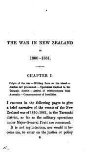 Cover of: Narrative of the late war in New Zealand.