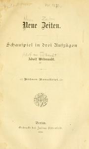 Cover of: Neue Zeiten by Adolf Wilbrandt