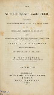 Cover of: The New England gazetteer by Hayward, John, Hayward, John