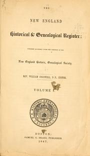 Cover of: The New England historical and genealogical register by New-England Historic Genealogical Society.