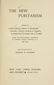 Cover of: new Puritanism: papers