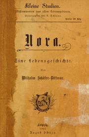 Nora by Wilhelm Schäfer
