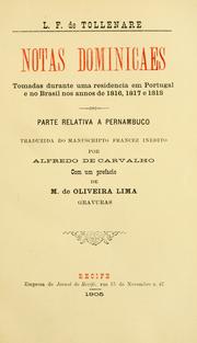 Cover of: Notas dominicaes tomadas durante uma residencia em Portugal e no Brasil nos annos 1816, 1817 e 1818.