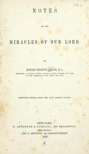 Cover of: Notes on the miracle of Our Lord