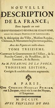 Cover of: Nouvelle description de la France by Jean-Aimar Piganiol de La Force