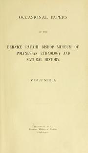 Cover of: Occasional papers of Bernice P. Bishop Museum. | Bernice Pauahi Bishop Museum.