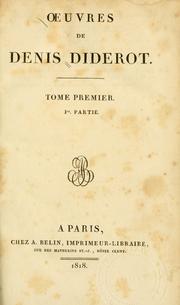 Cover of: Oeuvres. by Denis Diderot