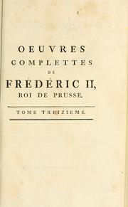 Cover of: Oeuvres complètes. by Friedrich II, King of Prussia