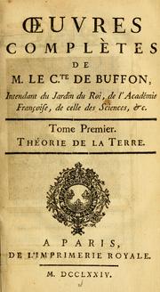 Cover of: uvres complètes de M. le C[om]te de Buffon ... by Georges-Louis Leclerc, comte de Buffon