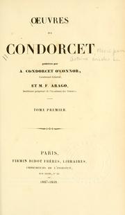 Cover of: Oeuvres de Condorcet by Jean-Antoine-Nicolas de Caritat marquis de Condorcet