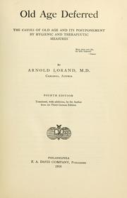 Cover of: Old age deferred by Arnold Lorand