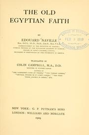Cover of: The old Egyptian faith by Henri Édouard Naville
