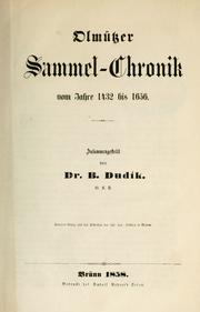 Cover of: Olmützer Sammel-Chronik vom Jahre 1432 bis 1656.