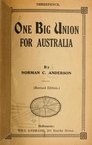 Cover of: One big union for Australia.