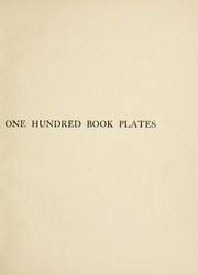 One hundred book plates engraved on wood by Moring, Thomas engr.