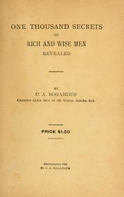 Cover of: One thousand secrets of rich and wise men revealed