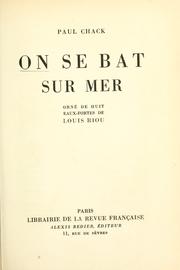 Cover of: On se bat sur mer