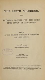 Cover of:  On the teaching of English in elementary and high schools