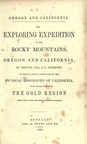 Oregon and California by John Charles Frémont