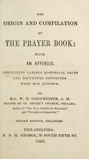 Cover of: Origin and compilation of the prayer book.