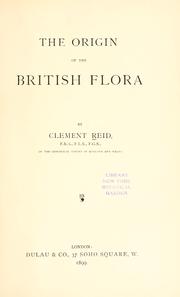 Cover of: The origin of the British flora.