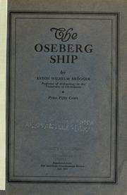 Osebergfundet by Anton Wilhelm Brøgger