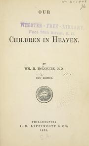 Cover of: Our children in Heaven.