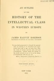 Cover of: An outline of the history of the intellectual class in western Europe.