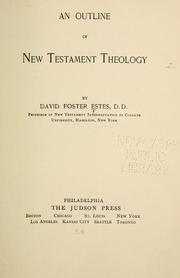 Cover of: An outline of New Testament theology