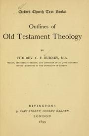 Cover of: Outlines of Old Testament theology