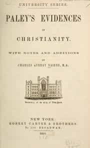 Cover of: Paley's evidences of Christianity by William Paley