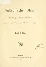 Cover of: Palästinischer Diwan by 