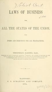 Cover of: Laws of business for all the states of the Union: with forms and directions for all transactions