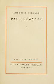 Cover of: Paul Cézanne. by Ambroise Vollard