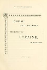 Pedigree and memoirs of the family of Loraine of Kirkharle