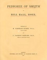 Cover of: Pedigree of Smijth [sic] of Hill Hall, Essex | H. Farnham Burke