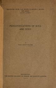 Cover of: Personification of soul and body