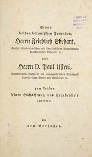 Cover of: Pflanzen-Gattungen by Friedrich Kasimir Medikus
