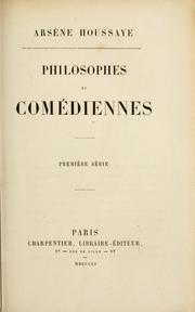 Cover of: Philosophes et comédiennes. by Arsène Houssaye